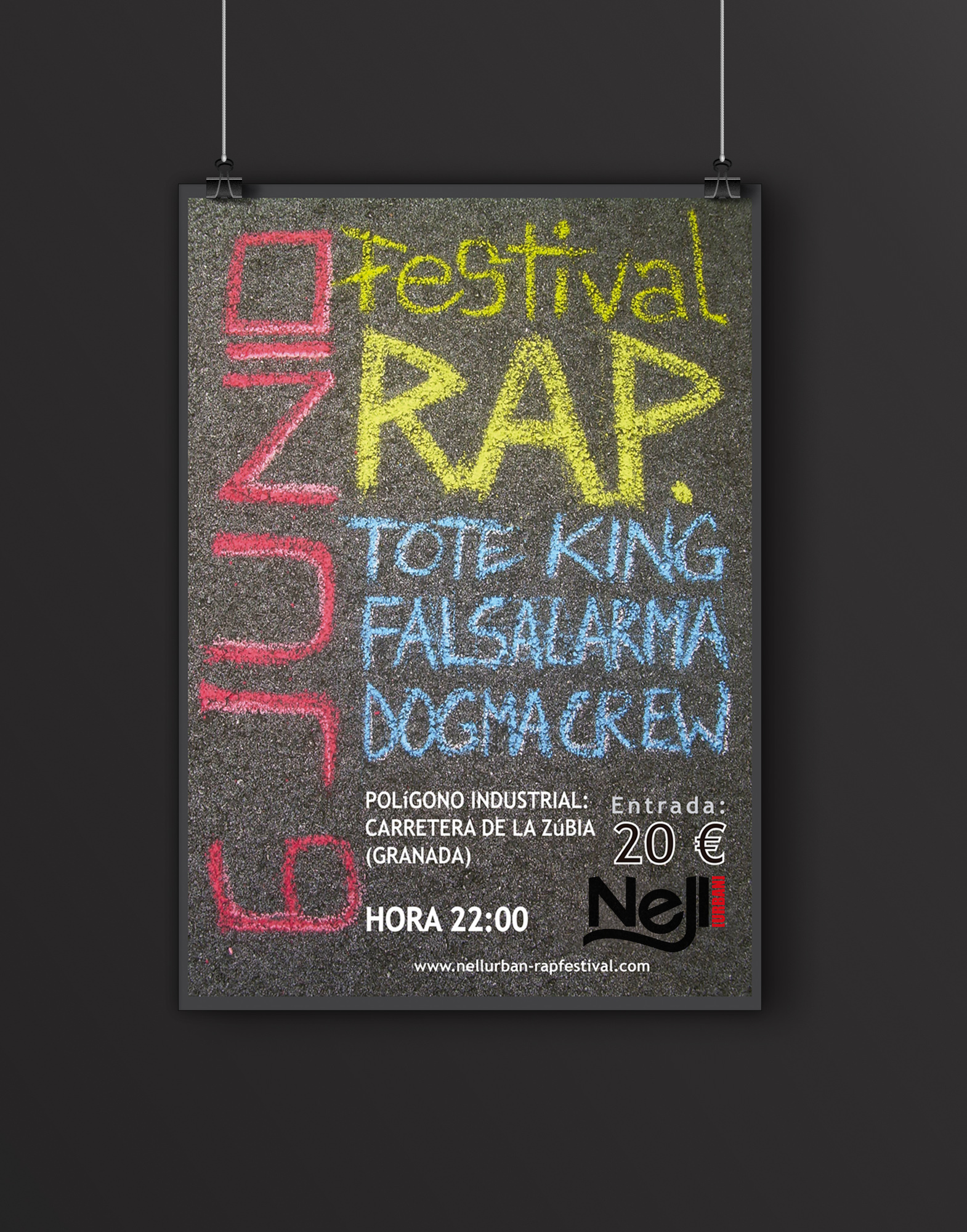 Cartel creado para festival de rap